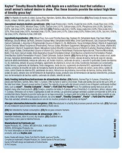 Kaytee Timothy Biscuits Baked Apple Treat, 4oz bag