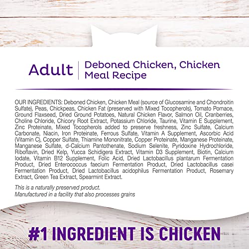 Wellness Complete Health Natural Grain Free Deboned Chicken & Chicken Meal Dry Cat Food, 2.25 Pound Bag