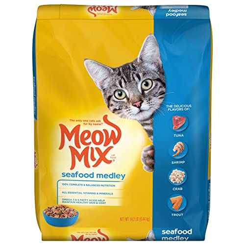 Meow Mix Seafood Medley Dry Cat Food, 14.2 Pounds