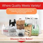 White Plastic Bags for Pickleball Gear (350 Count)