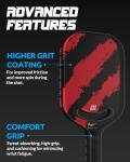 Warping Point Carbon Fiber Pickleball Paddle - Red