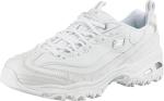 Skechers D'LITES Women’s Memory Foam Sneakers - White Silver