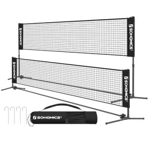 Adjustable Pickleball and Badminton Net with Poles