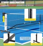 Portable 2-in-1 Pickleball Net Set with Wheels