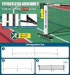 Portable 2-in-1 Pickleball Net Set with Wheels
