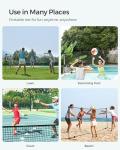 Adjustable Pickleball and Badminton Net with Poles