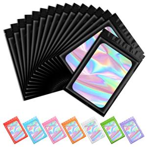 100 Pack Mylar Holographic Resealable Bags