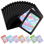 100 Pack Mylar Holographic Resealable Bags