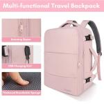 Taygeer Pink Travel Backpack with USB Charging Port