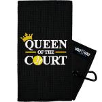 Queen of Court Embroidered Pickleball Towel