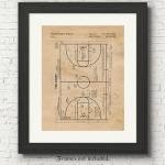Classic Pickleball Patent Illustration Wall Art Print