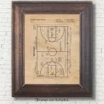 Classic Pickleball Patent Illustration Wall Art Print