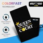 Queen of Court Embroidered Pickleball Towel