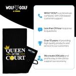 Queen of Court Embroidered Pickleball Towel