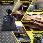 Heavy Duty 55 Gallon Contractor Trash Bags - 20 Pack