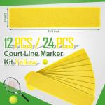 Moukeren Yellow Pickleball Court Line Markers (12 Pcs)