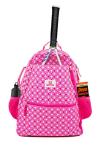 Pink Pickleball Backpack for Women - Holds 2 Rackets