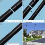 16Ft Solar Street Light Pole for Outdoor Use