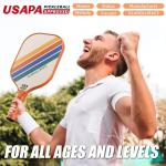 Wood Pickleball Paddle Set with Balls & Bag