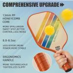 Wood Pickleball Paddle Set with Balls & Bag