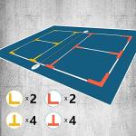 Eco Walker Pickleball Court Marker Kit (Red/Yellow)