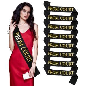 Graduation Court Sashes Set - Black & Gold