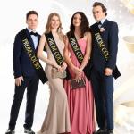 Graduation Court Sashes Set - Black & Gold