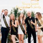 Graduation Court Sashes Set - Black & Gold