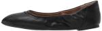 Black Faux Leather Ballet Flats for Women