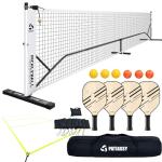 Patiassy Portable Pickleball Net Set with Paddles