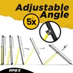 Apex Sports Adjustable Volleyball Rebounder Net 7x4 ft