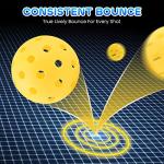 Geekman 40 Holes Durable Outdoor Pickleball Balls 12-Pack