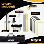 Apex Sports Adjustable Volleyball Rebounder Net 7x4 ft