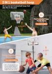 Adjustable Outdoor Basketball Hoop with Shatterproof Backboard