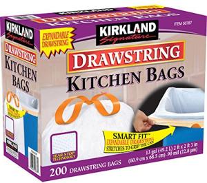 Kirkland Heavy Duty 13 Gallon Drawstring Trash Bags