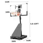 Adjustable Outdoor Basketball Hoop with Shatterproof Backboard