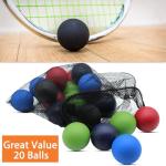 20 Pack High Bounce Multi-Colored Racquetballs