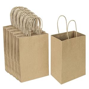 100 Pack Small Kraft Paper Gift Bags