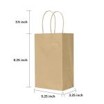 100 Pack Small Kraft Paper Gift Bags