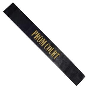 Anderson's Black and Gold Prom Court Sash