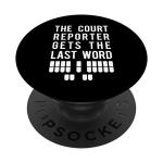 Pickleball Court Reporter PopSocket Grip for Devices