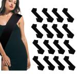 16 Pcs Black Satin Sashes for Events and Parties