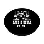 Pickleball Court Reporter PopSocket Grip for Devices