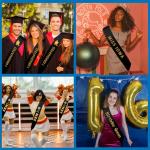 16 Pcs Black Satin Sashes for Events and Parties