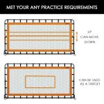 Adjustable 12’x6’ Rebounder Net for Multi-Sports