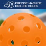 Ornalry 6-Pack Outdoor Crack-Resistant Pickleball Balls