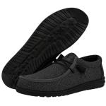 Hey Dude Wally Sox Micro Total Black Loafers
