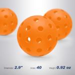 Ornalry 6-Pack Outdoor Crack-Resistant Pickleball Balls