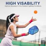 Ornalry 6-Pack Outdoor Crack-Resistant Pickleball Balls