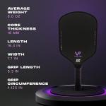 Vatic Pro Prism Flash Carbon Fiber Pickleball Paddle